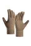 Gants dhiver pour femmes Gants pour écran tactile Gants thermiques Gants chauds tricotés en acrylique Gants automne hiver Un