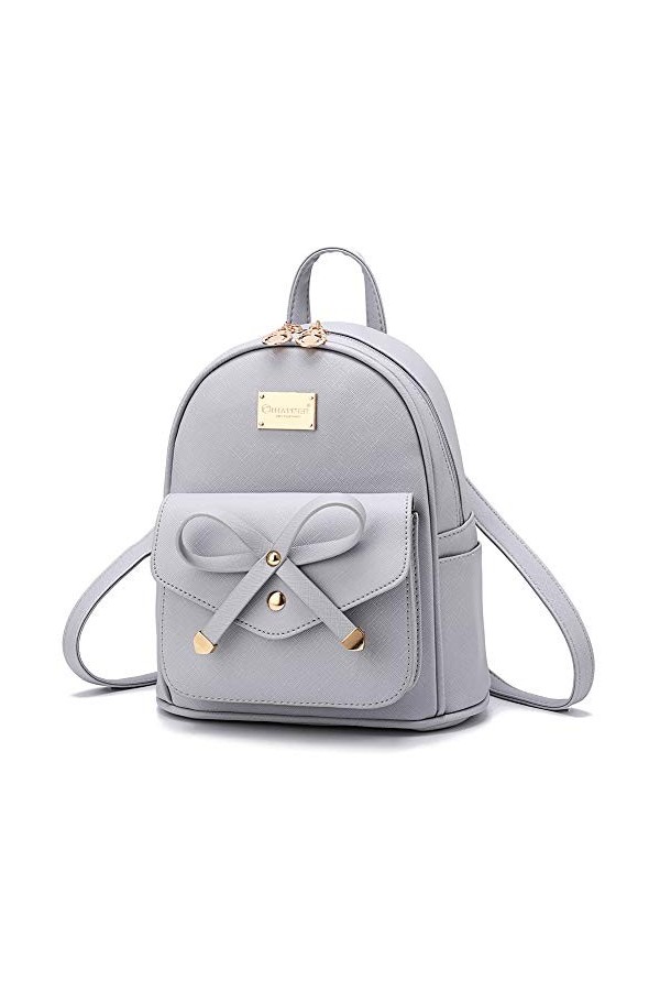 Mini sac à dos en cuir avec nœud pour filles, vert