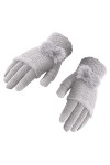 Gants dhiver pour homme - Pour smartphone - Pour écran tactile - Gants thermiques pour femme - Gants tricotés doublés en pol