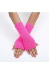 Manchettes pour femme - Mitaines tricotées - Unisexe - Chauffe-bras longs - Avec trou pour le pouce - Chauffe-bras en tricot 