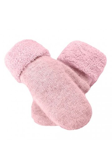 Gants dhiver sans doigts Gants thermiques pour femmes Gants dhiver chauds avec doublure en polaire Gants tricotés poignets 