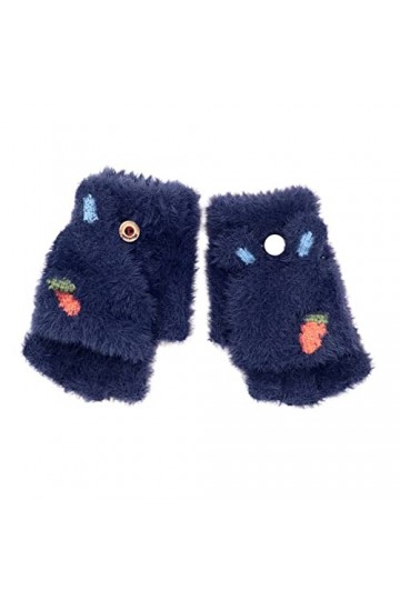 Gants de carotte dhiver avec demi-doigts et gants tricotés chauds pour diable costume fille