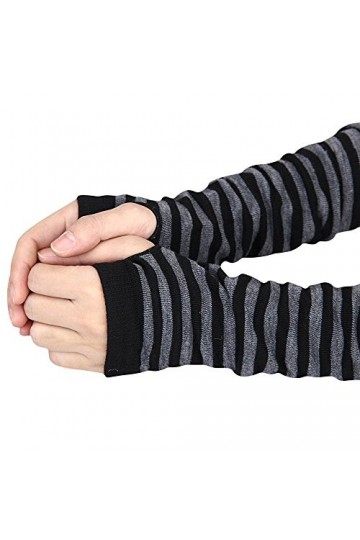 Gants mitaines combinés avec poche - Gants tricotés - Gants dhiver longs sans doigts chauds pour femme - Par temps froid