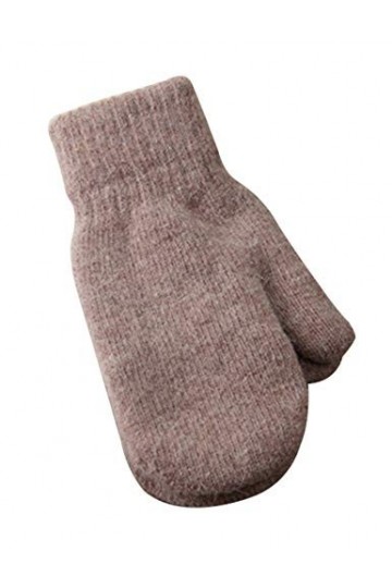 Letuwj Gants en Fourrure Hiver Mignonne Epais Femme Pâte de haricots Taille Unique