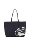 Lacoste Femme Impression sur Toile enduite réversible Sac fourre-Tout, Bleu, L