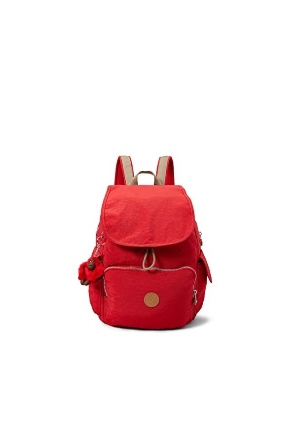 Kipling Pack City, Sac à Dos Femme, Rouge, Taille Unique