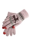 Femmes Gants Hiver Chaud à écran Tactile Gants Chic Tricoté en Laine Gants Sport Chauffants avec doublure polaire Hiver Chaud