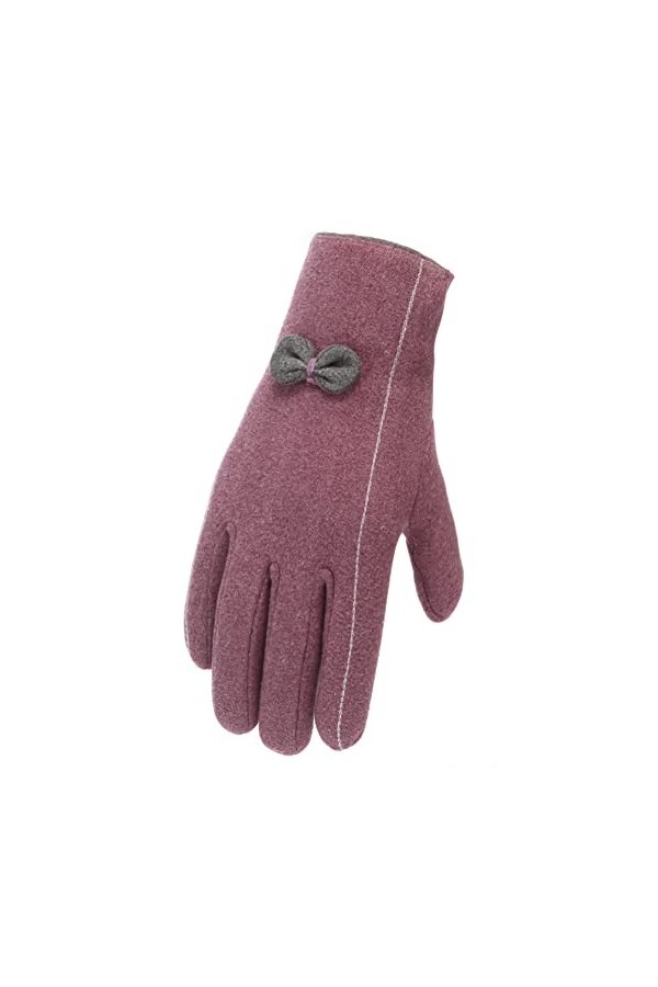 ADOSSAC Gants dhiver pour Femme avec Doublure en Polaire Chaude pour écran Tactile Hiver Chaud Epais Mouffle Ecran Tactile D