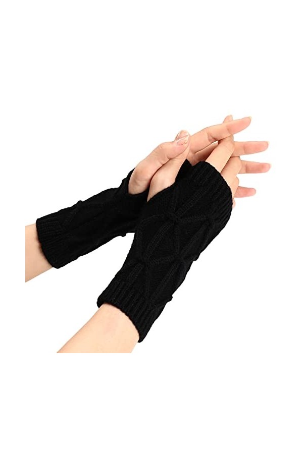 Gants sans doigts pour femme - Chauffe-bras - Thermique - Sans doigts - Chauffe-bras - Chauffe-bras - Pour lhiver