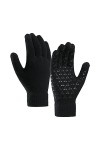 Gants pour écran tactile - Gants dhiver pour homme et femme - Gants thermiques en tricot - Gants de vélo dhiver - Protectio