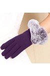 HANXIULIN Gants dhiver chauds pour femme - Gants dhiver tricotés - Moufles chaudes pour écran tactile - Doubles couches - G