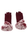 HANXIULIN Gants dhiver chauds pour femme - Gants dhiver tricotés - Moufles chaudes pour écran tactile - Doubles couches - G