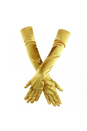 Gants de danse longs doigts coudes opéras de mariage en satin pour femme Gants longs années 1920 Gants moufles pour homme, Ye