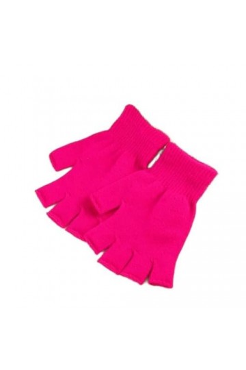 Mitten Mitten Mitaines tricotées unisexes chaudes pour lhiver Gants au crochet pour femme, rose vif, taille unique