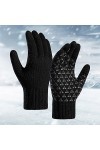 Gants dhiver pour femme - Gants pour écran tactile - Gants à doigts - Gants dhiver en polaire renforcée - Gants de vélo en 