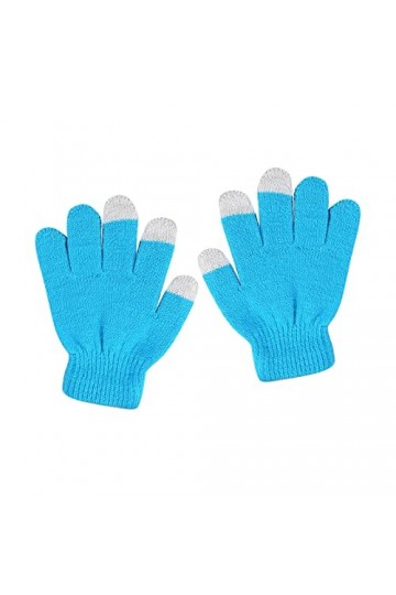 Gants de cyclisme extensibles en laine pour enfants - Gants tricotés sans gants pour femmes par temps froid