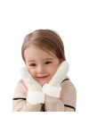Gants dhiver chauds pour enfants de 1 à 6 ans avec poche, beige, M
