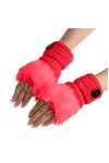 Gants mitaines pour femme par temps froid, fausse fille, sans doigts, gants dhiver en forme de lapin, gants chauds en peluch