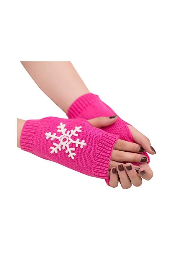 Mitaines en tricot doux pour femme - Pour garder au chaud - Pour lhiver, jaune, taille unique