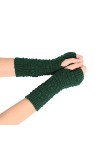 Manchettes dhiver classiques en tricot - Unisexe - Mitaines sans doigts - Pour femmes et hommes - Unisexe - Gants chauds en 
