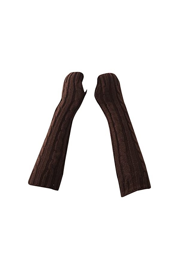 Gants à Bras Longs Femme Gants De Travail Gants sans Doigts Chauffe-Bras Sortez Et Restez Au Chaud Protection Solaire à Bras 