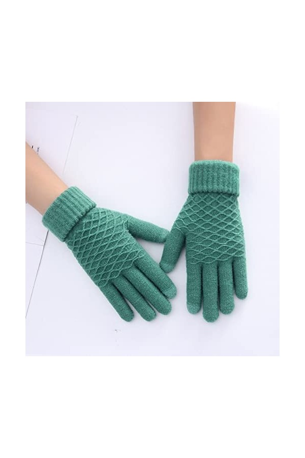 Gefomuofe Gants tricotés pour femme avec dégradé de couleur - Gants dhiver ombrés - Gants pour écran tactile - Automne et hi