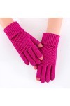 Gefomuofe Gants tricotés pour femme avec dégradé de couleur - Gants dhiver ombrés - Gants pour écran tactile - Automne et hi