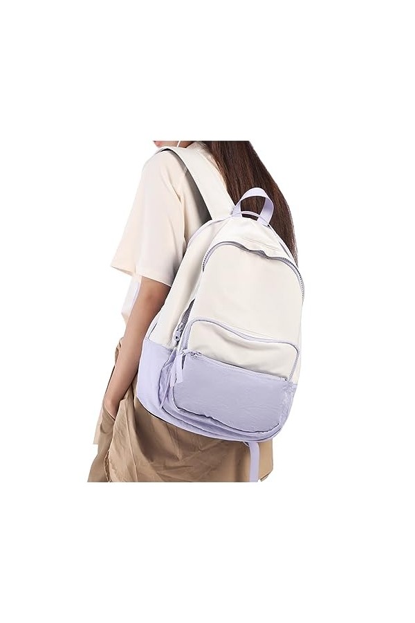 HYC00 Sacs décole pour écolières, sacs décole de voyage décontractés, sacs à dos pour ordinateur portable 14 pouces pour ad