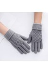 Gefomuofe Gants tricotés pour femme avec dégradé de couleur - Gants dhiver ombrés - Gants pour écran tactile - Automne et hi