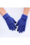 Gefomuofe Gants tricotés pour femme avec dégradé de couleur - Gants dhiver ombrés - Gants pour écran tactile - Automne et hi