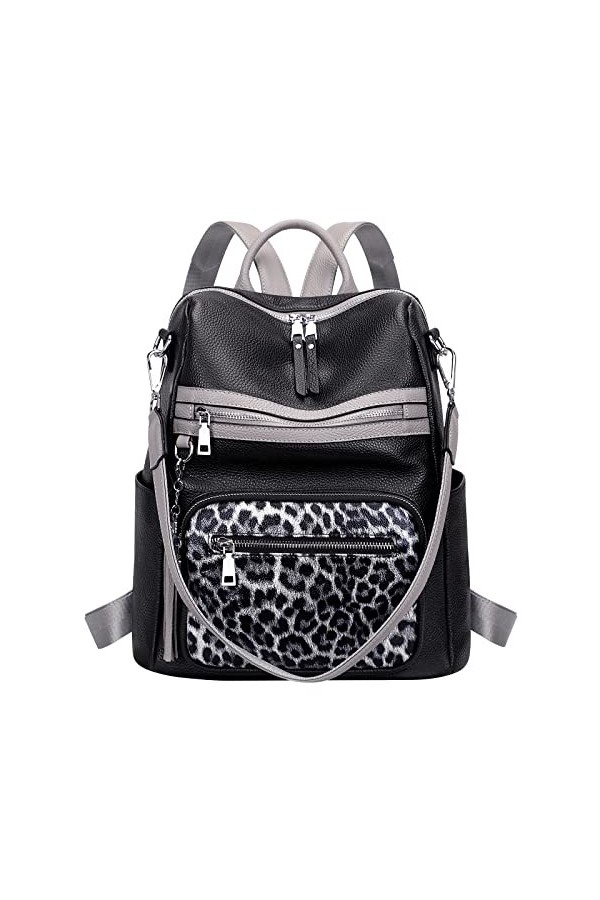 ALTOSY Sac à dos en cuir véritable Sac à main pour femmes Grand sac à bandoulière avec compartiment pour ordinateur portable 