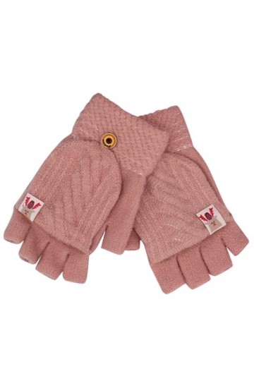 Gants dhiver en maille jacquard tricotée pour femme - Velours épais - Automne et hiver - Motif chaud gants adultes - Moufl