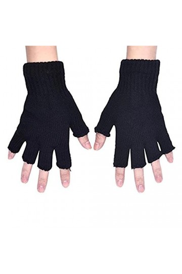 Mitaines unisexes en tricot uni pour adultes