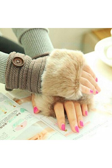 Uhat® - Gant - Femme Vert kaki Taille unique