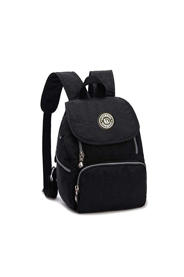LifeWheel Mini sac à dos imperméable en nylon pour femme Sac décole, noir 1 Noir - LFWL2016031601