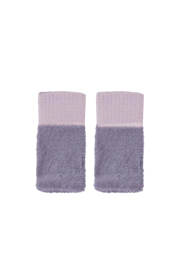 Gants sans doigts pour femme - Mitaines tricotées - Mitaines en tricot - Mitaines sans doigts - Chauffe-bras avec trou pour l