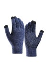 STKOOBQ Gants tricotés – Gants thermiques doux pour homme et femme avec poignets élastiques dhiver améliorés – Gants chauds,