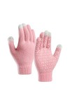 STKOOBQ Gants tricotés – Gants thermiques doux pour homme et femme avec poignets élastiques dhiver améliorés – Gants chauds,