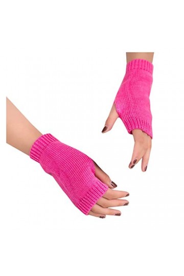 LOIJMK Mitaines Mitaines Mitaines Femmes Bras Doux Chaud En Tricot Hiver Chaud Gant Velours Gants Femme, Rose, taille unique