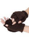 Gants moufles pour femme en coton extensible contre le froid Gants de randonnée pour femme Moufles pour femme
