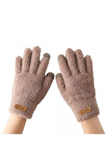 Gants de ski dhiver pour femme - Toucher dautomne - Chaud et épais - Moufles pour femme - Pour temps froid, kaki, taille un