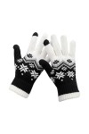 Beokeuioe Gants dhiver en coton style chat - Gants chauds en tricot chaud - Pour femme - Automne hiver - Avec motif chat et 