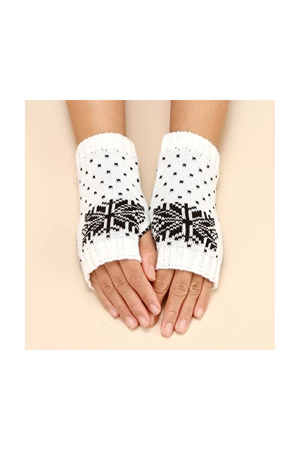 Gants dhiver chauds en tricot pour écran tactile - Gants thermiques - Chauffe-pouls - Manchettes dextérieur - Accessoires p