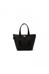 Lacoste Petit Sac Cabas Izzie Femme, Noir Vert Fluo, Taille unique