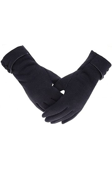 Outrip Gants dhiver chauds pour femme avec doublure épaisse et coupe-vent pour écran tactile, Noir, M