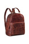 ROYALZ Topeka Petit Sac à Dos en Cuir Femme Homme Décontracté Sac à Dos de Jour Sac Business en Cuir Véritable Vintage, Cou