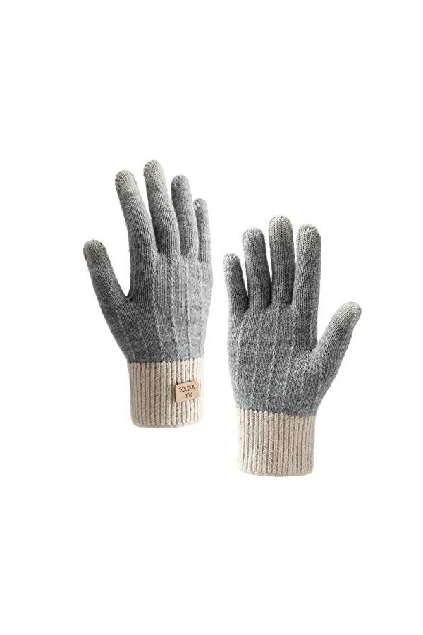 Homealexa Mitaine Gants dhiver à Écran Tactile Femme et Homme Gants Tricoté Chauds pour Cyclisme Randonnée Escalade Travail 