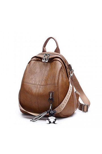 BUKESIYI Femme Sac a dos Sac a main Sac seau Petit Marque Faux Cuir Sac bandouliere Antivol CCFR78302 Marron