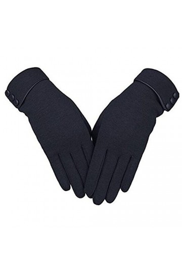 Écran Tactile Singulière Point Gants Ski Bicyclette Gants Chauds en Plein Air pour Les Femmes Noir Taille Unique