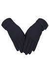 Écran Tactile Singulière Point Gants Ski Bicyclette Gants Chauds en Plein Air pour Les Femmes Noir Taille Unique